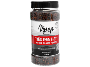 Tiêu đen hạt Vipep hũ 250g