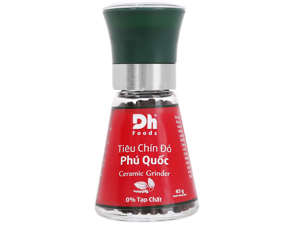 Tiêu Phú Quốc chín đỏ DH Foods Natural có nắp xay 45g