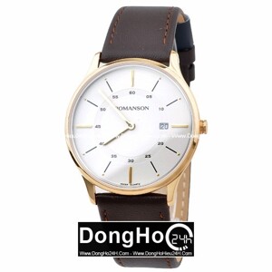 Đồng hồ nam dây da Romanson TL3218MGWH