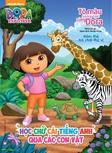 Tô Màu Sáng Tạo Cùng Dora - Học Chữ Cái Tiếng Anh Qua Các Con Vật