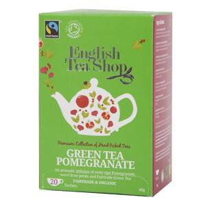 Trà English Tea Shop Organic Green Tea Pomegranate 20 gói