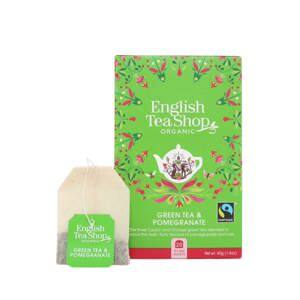 Trà English Tea Shop Organic Green Tea Pomegranate 20 gói