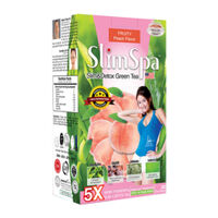 Trà giảm cân hương đào SlimSpa Supplement Slim&Detox Green Tea hộp 12 gói