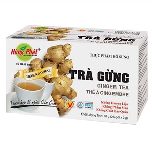 Trà gừng hùng phát hộp 25 gói x 2g