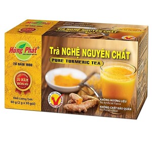 Trà nghệ nguyên chất Hùng Phát 30 gói x 2g