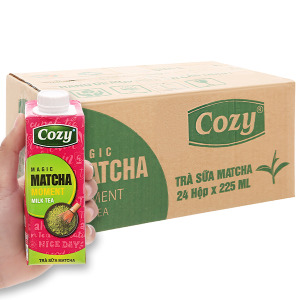 Trà sữa matcha Cozy - Thùng 24 hộp 225ml