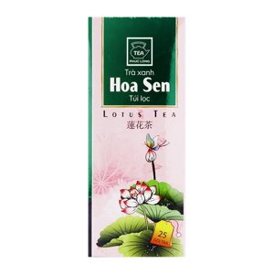 Trà xanh hoa sen túi lọc phúc long hộp 50g