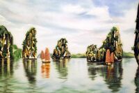Tranh đá quý Vịnh Hạ Long TD111