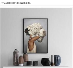 Tranh decor: Flower girl DC143