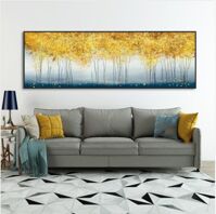 Tranh decor: Trừu tượng dát nhũ vàng DC199