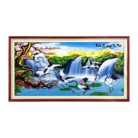 Tranh đính đá 5D Bát phong tụ tài PC-Y129 - 65 x 127 cm