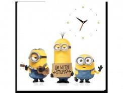 Tranh đồng hồ B2Q PP048 - Minions are with stupid