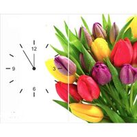 Tranh đồng hồ hoa tulip TDH04