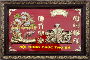 Tranh đồng – mừng thọ Bà – M08