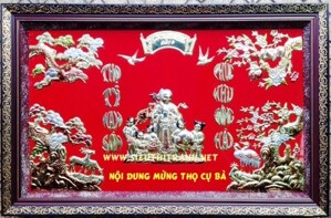 Tranh đồng mừng thọ cụ Bà M05