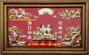 Tranh đồng mừng thọ Ông Bà M15