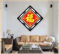 Tranh gắn đá A6106 - Thư pháp (38x38)