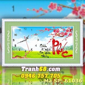 Tranh gắn đá chữ phúc EVA-61036