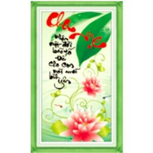 Tranh gắn đá hạt tròn cha mẹ DZ-101