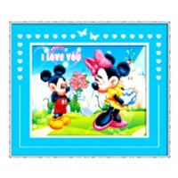 Tranh gắn đá hạt tròn mickey DZ-2417