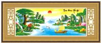 Tranh gắn đá hạt tròn thuận buồm xuôi gió - DZ-082