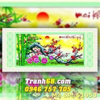 Tranh gắn đá việt nam mai khai phú quý - EVA61053 (EVA-61053)