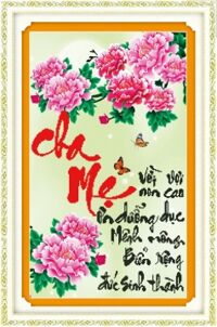 Tranh thêu 222965 - Cha mẹ