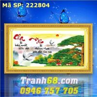 tranh thêu chữ thập cha mẹ DLH-222804