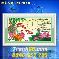 tranh thêu chữ thập cha mẹ - DLH-222818