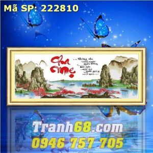 tranh thêu chữ thập cha mẹ DLH-222810