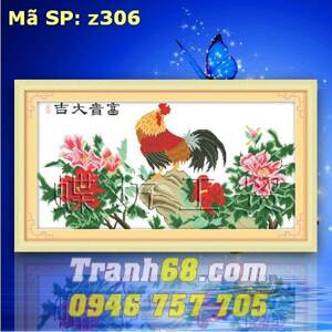 Tranh thêu chữ thập - đại cát - DLH-YZ306