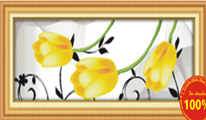 Tranh thêu chữ thập hoa DLH-YH367