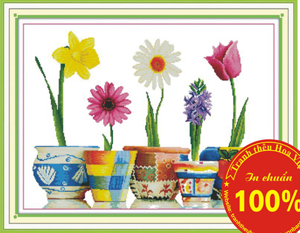 Tranh thêu chữ thập hoa DLH-YH346