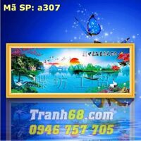 Tranh thêu chữ thập phong cảnh DLH-YA307