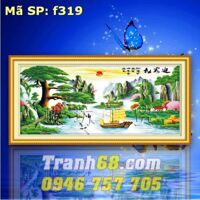 Tranh thêu chữ thập phong cảnh - DLH-YF319