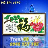 Tranh thêu chữ thập phúc DLH-YZ470