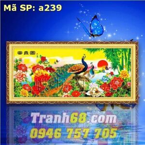 Tranh thêu chữ thập vợ chồng công - DLH-YA239