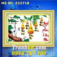 Tranh thêu ngũ phúc lâm môn - DLH-222718