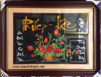 Tranh thêu thư pháp “phúc lộc -f39"