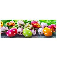 Tranh treo tường Sắc màu trứng - 40 x 120 cm