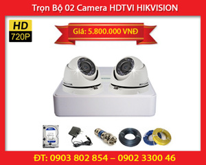 Trọn Bộ 2 Camera HIKVISION DS-2CE56C0T-IR (1.0MP)