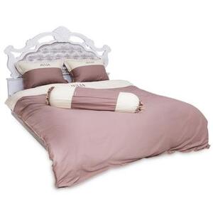 Trọn bộ chăn drap gối cotton satin Julia 530BM16 1m6 - nâu