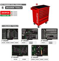 Tủ đồ nghề Toptul GT-28306, 7 ngăn 283 chi tiết