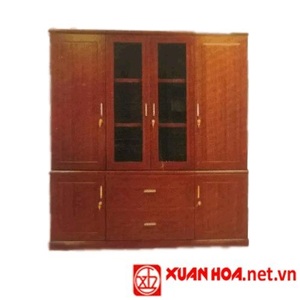 Tủ gỗ tài liệu 2 tâng Xuân Hòa TGD-08-00 PU