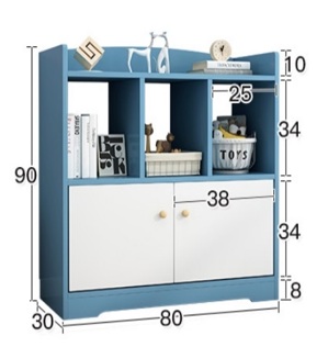 Tủ kệ sách đứng thấp bằng gỗ công nghiệp KSG22