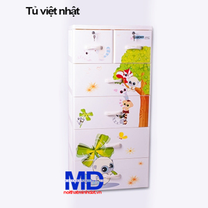 Tủ nhựa Việt Nhật Lucky, 5 tầng 6 ngăn