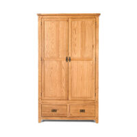 Tủ quần áo Rustic 2 cánh gỗ sồi 1m