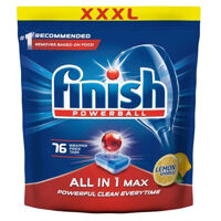 Túi 76 viên rửa chén Finish All In 1 Max Dishwasher Tablets Lemon Sparkle QT04589 - hương chanh