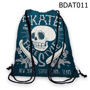 Túi rút Đầu lâu trắng Skate nền xanh - BDAT011