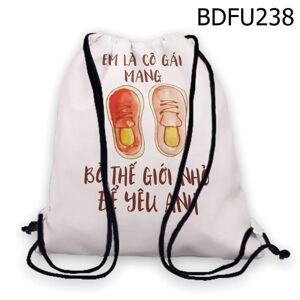 Túi rút Em là cô gái mang giày đỏ - BDFU238